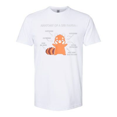 Anatomy Of A Red Panda Science Zoologist Red Panda Anatomy Gift Softstyle CVC T-Shirt