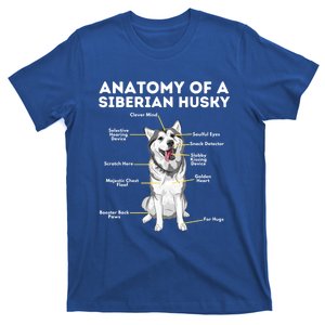 Anatomy Of A Siberian Husky Cool Gift Funny Sibe Owner Dog Lover Gift T-Shirt