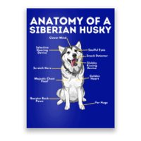 Anatomy Of A Siberian Husky Cool Gift Funny Sibe Owner Dog Lover Gift Poster