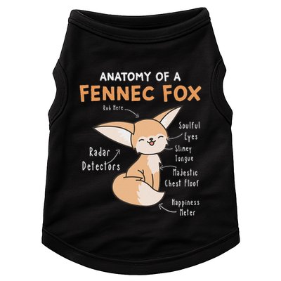 Anatomy Of A Fennec Fox Cute Fox Lover Gift Fennec Fox Doggie Tank