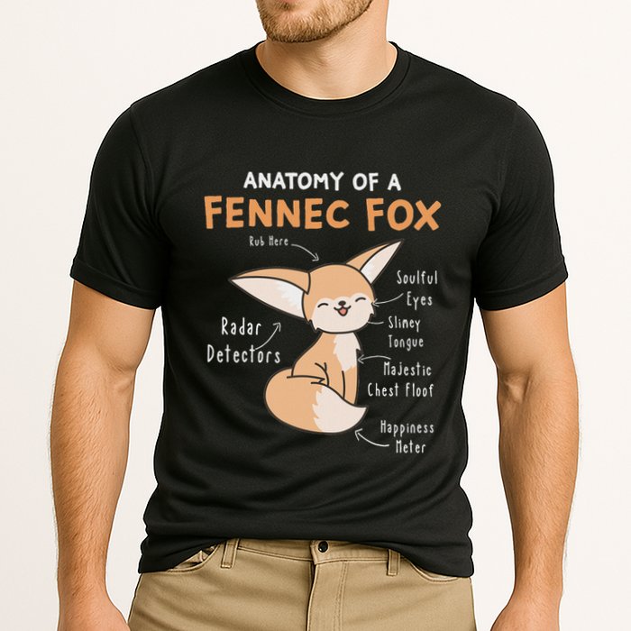 Anatomy Of A Fennec Fox Cute Fox Lover Gift Fennec Fox Cooling Performance Crew T-Shirt