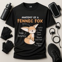 Anatomy Of A Fennec Fox Cute Fox Lover Gift Fennec Fox Cooling Performance Crew T-Shirt