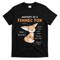 Anatomy Of A Fennec Fox Cute Fox Lover Gift Fennec Fox T-Shirt