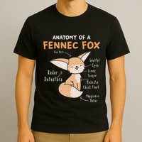 Anatomy Of A Fennec Fox Cute Fox Lover Gift Fennec Fox T-Shirt