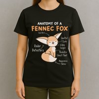 Anatomy Of A Fennec Fox Cute Fox Lover Gift Fennec Fox T-Shirt
