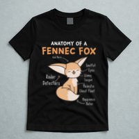 Anatomy Of A Fennec Fox Cute Fox Lover Gift Fennec Fox T-Shirt