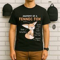 Anatomy Of A Fennec Fox Cute Fox Lover Gift Fennec Fox T-Shirt