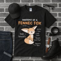 Anatomy Of A Fennec Fox Cute Fox Lover Gift Fennec Fox Tall T-Shirt