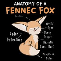 Anatomy Of A Fennec Fox Cute Fox Lover Gift Fennec Fox 7-Panel Snapback Hat