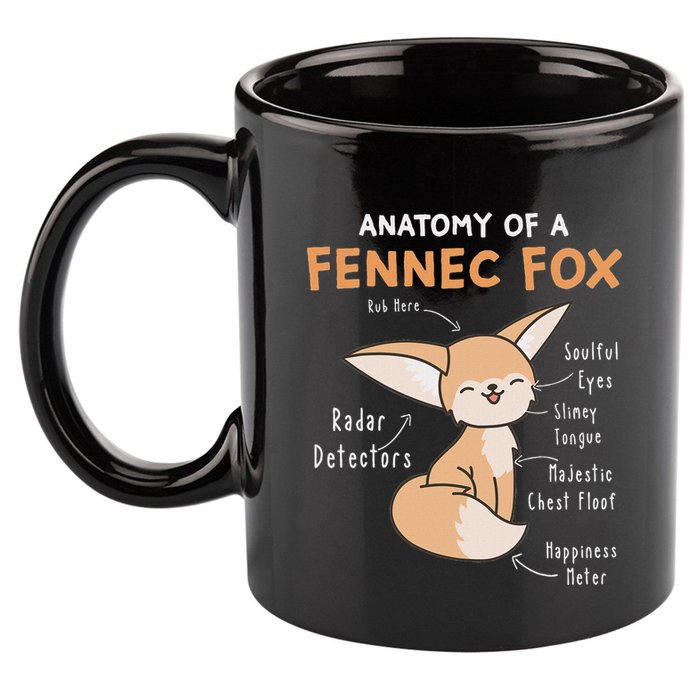 Anatomy Of A Fennec Fox Cute Fox Lover Gift Fennec Fox 11oz C Handle Ceramic Mug