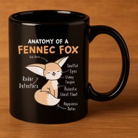 Anatomy Of A Fennec Fox Cute Fox Lover Gift Fennec Fox 11oz C Handle Ceramic Mug
