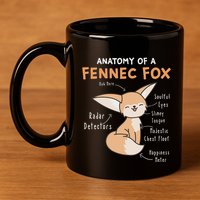 Anatomy Of A Fennec Fox Cute Fox Lover Gift Fennec Fox 11oz C Handle Ceramic Mug