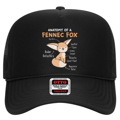 Anatomy Of A Fennec Fox Cute Fox Lover Gift Fennec Fox Trucker Hat