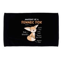 Anatomy Of A Fennec Fox Cute Fox Lover Gift Fennec Fox Microfiber Hand Towel