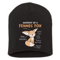Anatomy Of A Fennec Fox Cute Fox Lover Gift Fennec Fox Short Acrylic Beanie