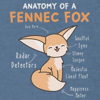 Anatomy Of A Fennec Fox Cute Fox Lover Gift Fennec Fox Garment-Dyed Sweatshirt