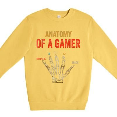 Anatomy Of A Gamer Gaming Gifts Premium Crewneck Sweatshirt