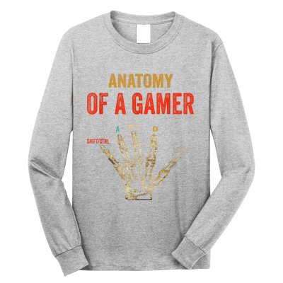 Anatomy Of A Gamer Gaming Gifts Long Sleeve Shirt