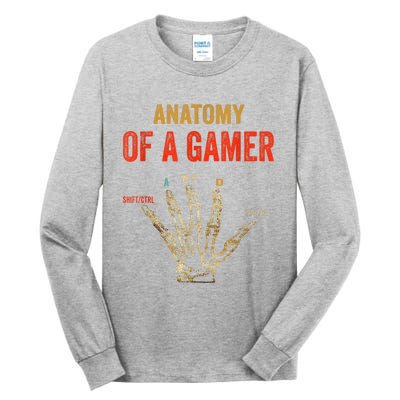 Anatomy Of A Gamer Gaming Gifts Tall Long Sleeve T-Shirt