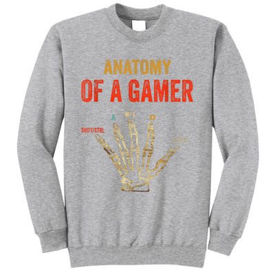 Anatomy Of A Gamer Gaming Gifts Tall Sweatshirt