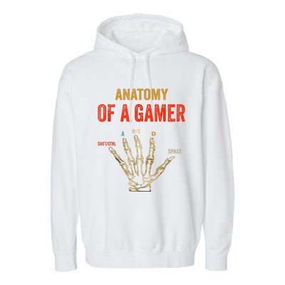 Anatomy Of A Gamer Gaming Gifts Garment-Dyed Fleece Hoodie