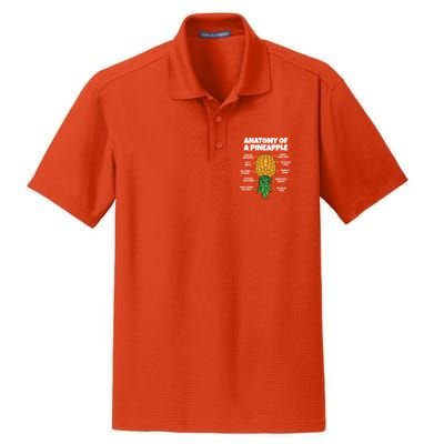 Anatomy Of A Pineapple Swinger Funny Upside Down Pineapple Great Gift Dry Zone Grid Polo