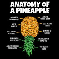 Anatomy Of A Pineapple Swinger Funny Upside Down Pineapple Great Gift Cooling Performance Crew T-Shirt