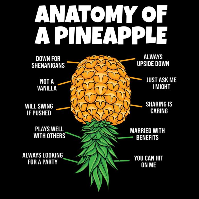 Anatomy Of A Pineapple Swinger Funny Upside Down Pineapple Great Gift Cooling Performance Crew T-Shirt