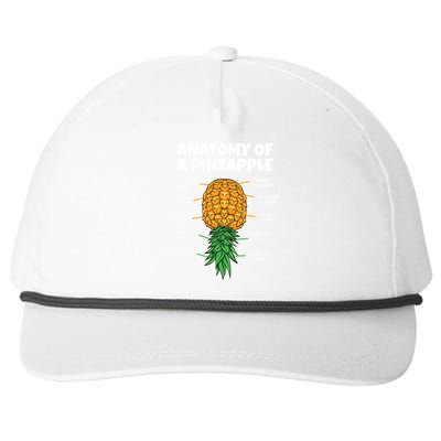 Anatomy Of A Pineapple Swinger Funny Upside Down Pineapple Great Gift Snapback Five-Panel Rope Hat