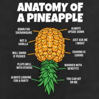 Anatomy Of A Pineapple Swinger Funny Upside Down Pineapple Great Gift 11oz C Handle Ceramic Mug