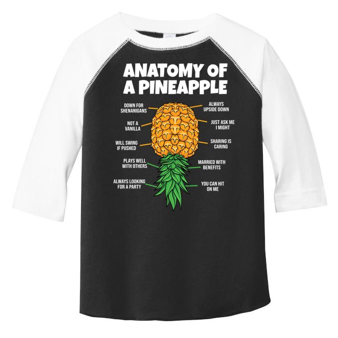 Anatomy Of A Pineapple Swinger Funny Upside Down Pineapple Great Gift Toddler Fine Jersey T-Shirt