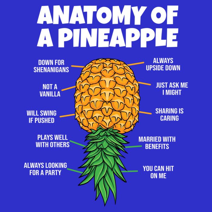 Anatomy Of A Pineapple Swinger Funny Upside Down Pineapple Great Gift Sweatshirt