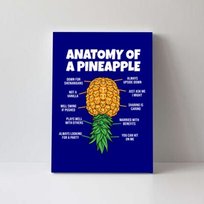 Anatomy Of A Pineapple Swinger Funny Upside Down Pineapple Great Gift Canvas