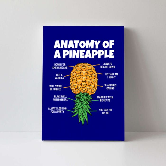 Anatomy Of A Pineapple Swinger Funny Upside Down Pineapple Great Gift Canvas