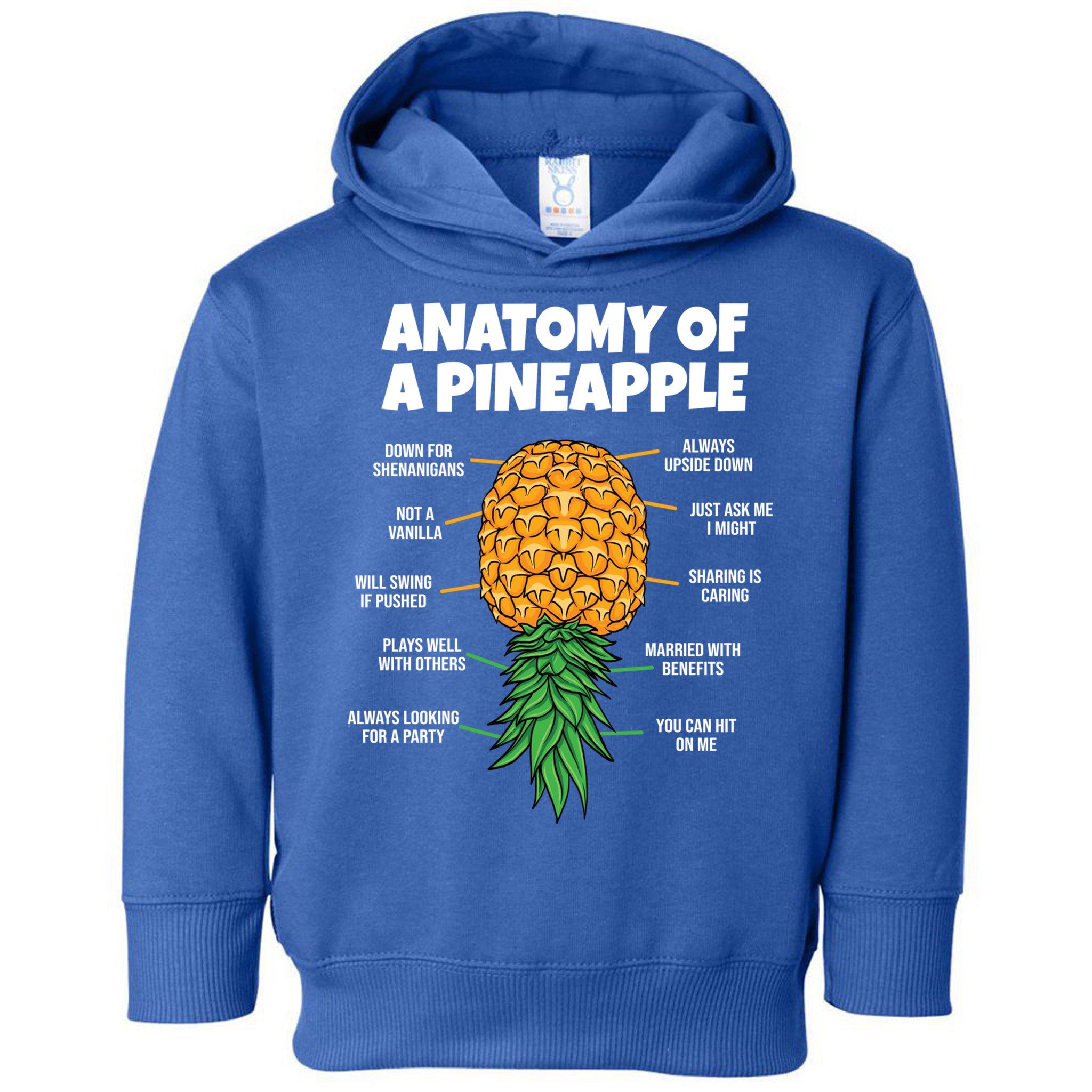 Anatomy Of A Pineapple Swinger Funny Upside Down Pineapple Great Gift Toddler Hoodie