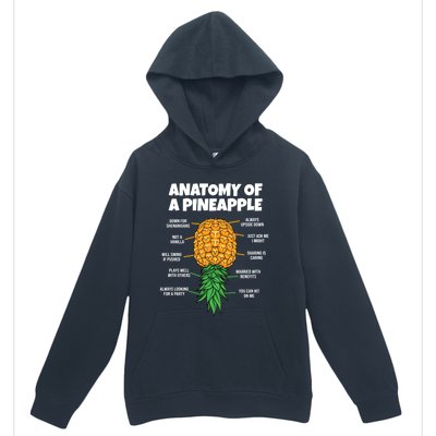 Anatomy Of A Pineapple Swinger Funny Upside Down Pineapple Great Gift Urban Pullover Hoodie