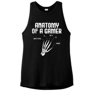 Anatomy Of A Gamer Hand Skeleton Computer Gamer Gaming Gift Ladies PosiCharge Tri-Blend Wicking Tank