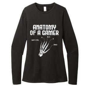 Anatomy Of A Gamer Hand Skeleton Computer Gamer Gaming Gift Womens CVC Long Sleeve Shirt