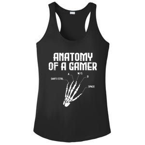 Anatomy Of A Gamer Hand Skeleton Computer Gamer Gaming Gift Ladies PosiCharge Competitor Racerback Tank