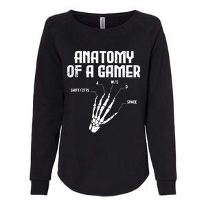 Anatomy Of A Gamer Hand Skeleton Computer Gamer Gaming Gift Womens California Wash Sweatshirt