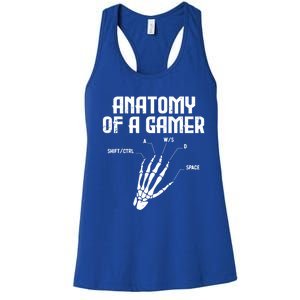 Anatomy Of A Gamer Hand Skeleton Computer Gamer Gaming Gift Women's Racerback Tank