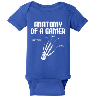 Anatomy Of A Gamer Hand Skeleton Computer Gamer Gaming Gift Baby Bodysuit