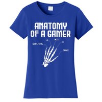 Anatomy Of A Gamer Hand Skeleton Computer Gamer Gaming Gift Women's T-Shirt