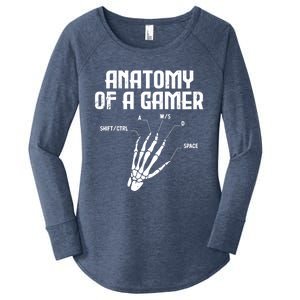 Anatomy Of A Gamer Hand Skeleton Computer Gamer Gaming Gift Women's Perfect Tri Tunic Long Sleeve Shirt