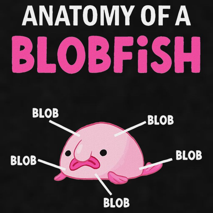 Anatomy Of A Blobish Ugly Blob Fish Ladies PosiCharge Tri-Blend Wicking Tank