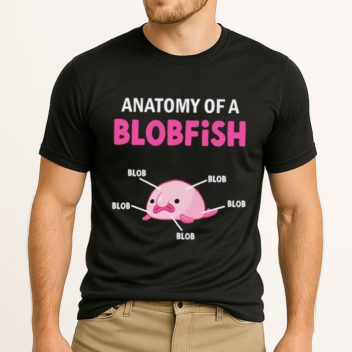 Anatomy Of A Blobish Ugly Blob Fish Performance Shirt