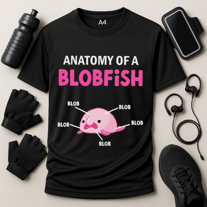 Anatomy Of A Blobish Ugly Blob Fish Performance Shirt