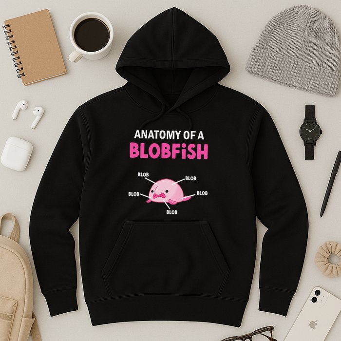 Anatomy Of A Blobish Ugly Blob Fish Hoodie