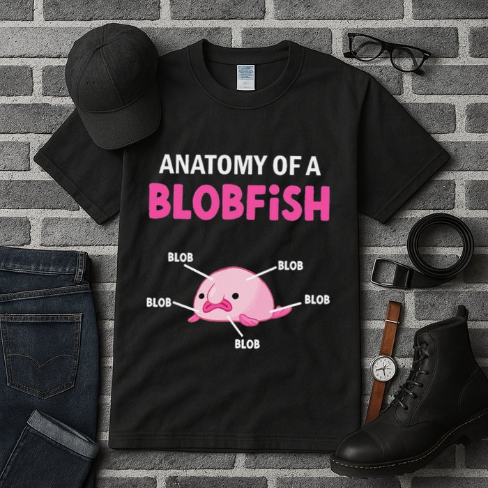 Anatomy Of A Blobish Ugly Blob Fish Tall T-Shirt