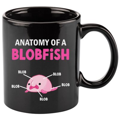 Anatomy Of A Blobish Ugly Blob Fish 11oz C Handle Ceramic Mug